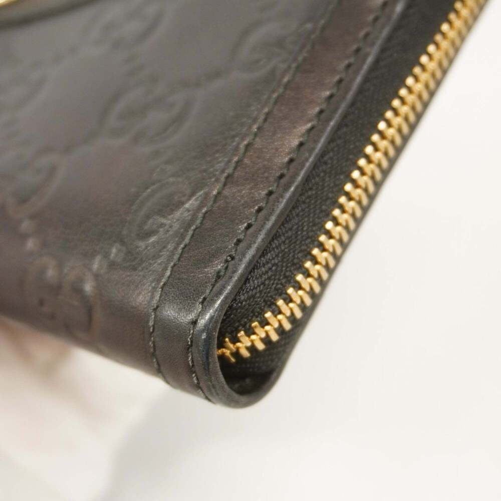 Gucci long wallet Guccissima 291132 leather black champagne for men and women - Picture 5 of 11